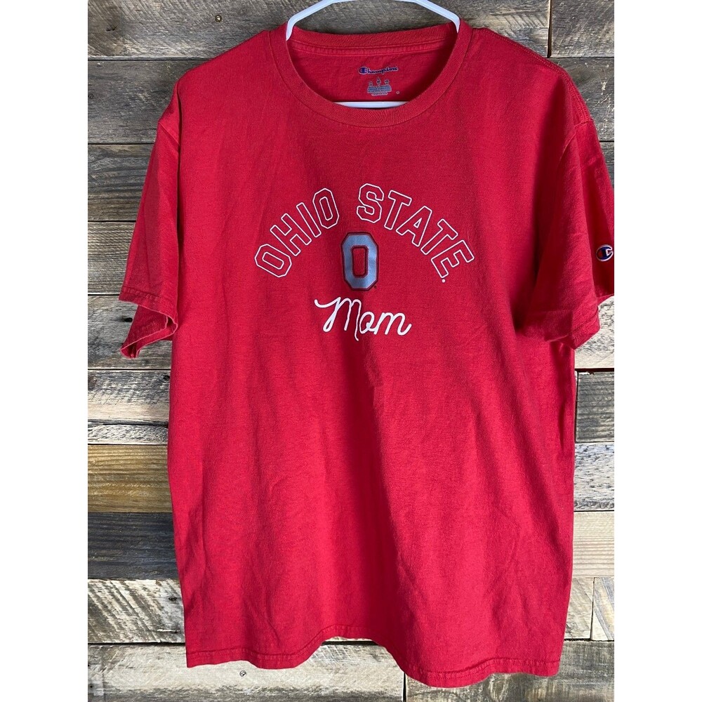 Champion Ohio State Mom Women's Red Large Cotton T-Shirt